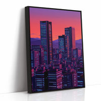 Neon Towers Paint Twilight Dreams