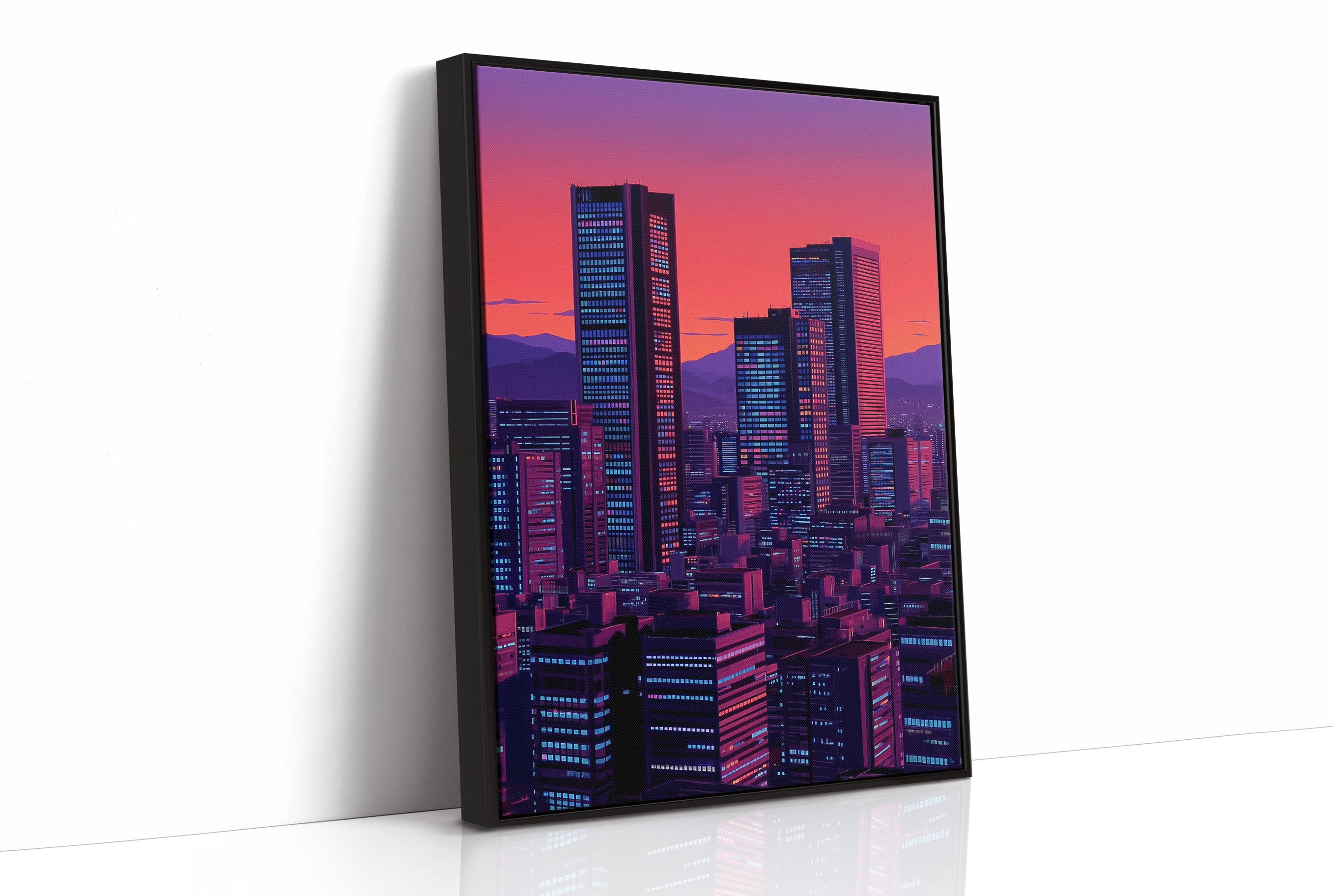 Neon Towers Paint Twilight Dreams