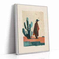 Desert Wanderer in Teal and Rust