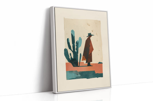 Desert Wanderer in Teal and Rust