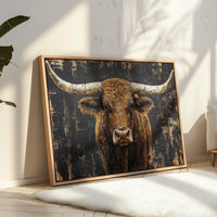 Highland Cattle Wears Autumn's Crown