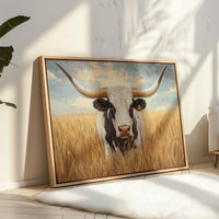 Golden Fields Meet Longhorn's Gaze