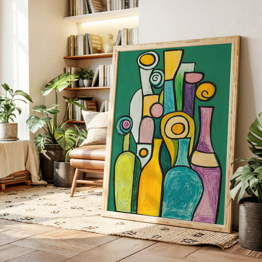 Bottles Dance In Emerald Light