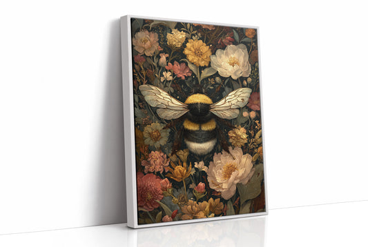 Bumblebee Among Vintage Blooms