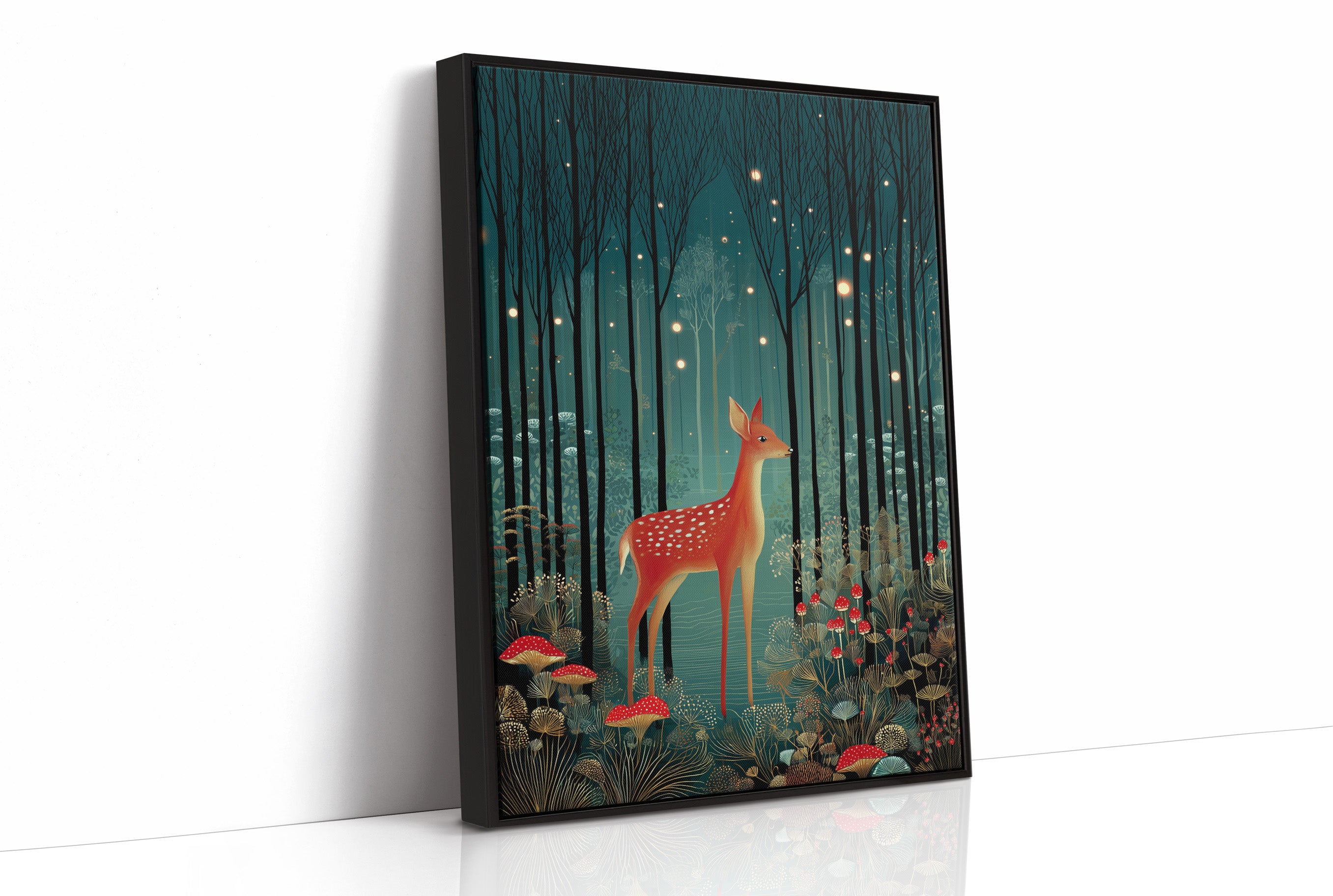 Fireflies Dance With Forest Fawn