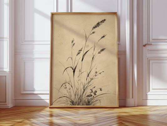 Wild Grasses Bow To Autumn Wind