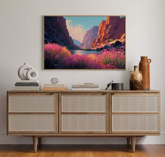 Wild Blooms Paint Desert River Banks