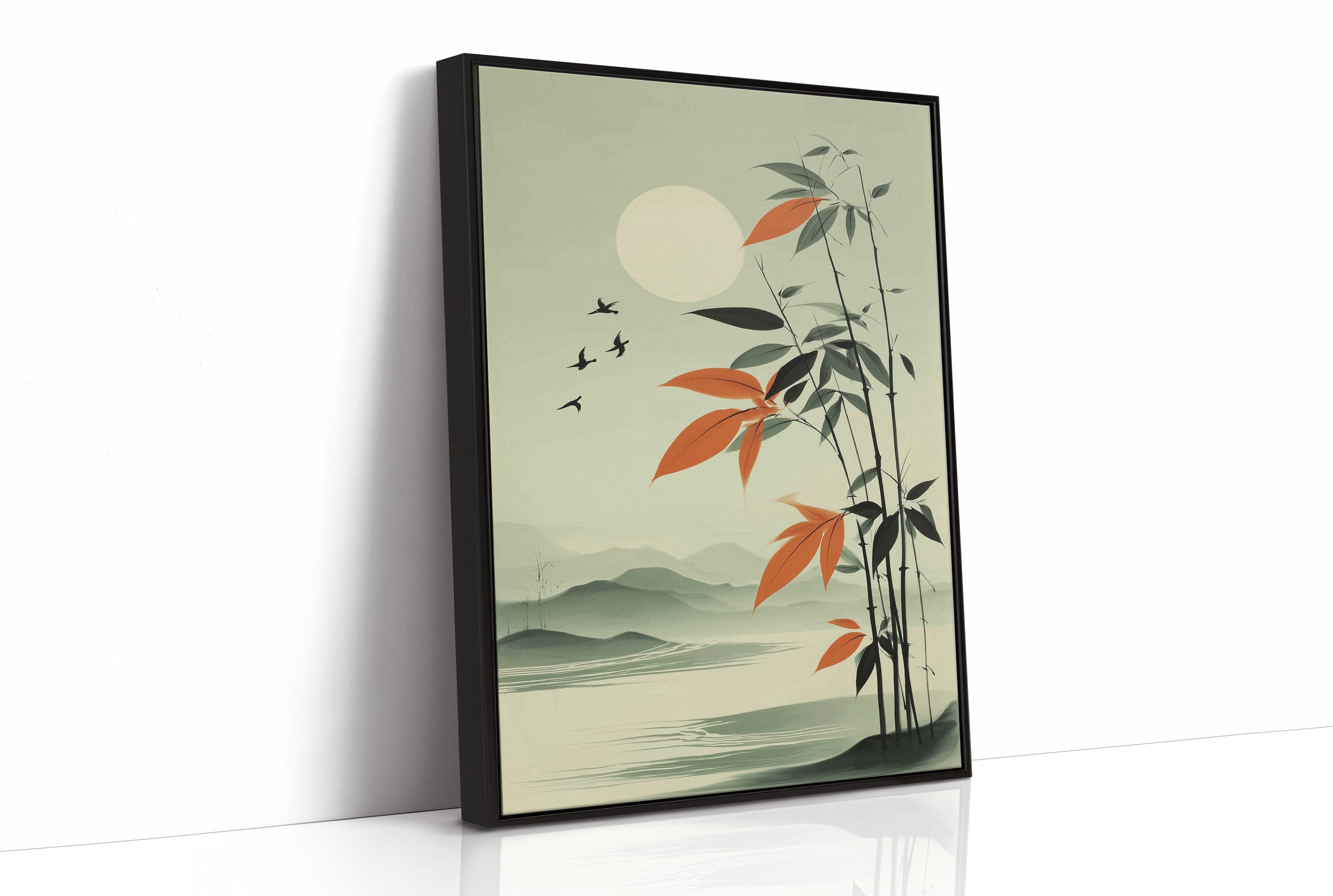 Bamboo Leaves Chase Morning Birds