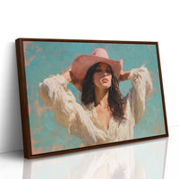 Pink Hat Against Turquoise Sky