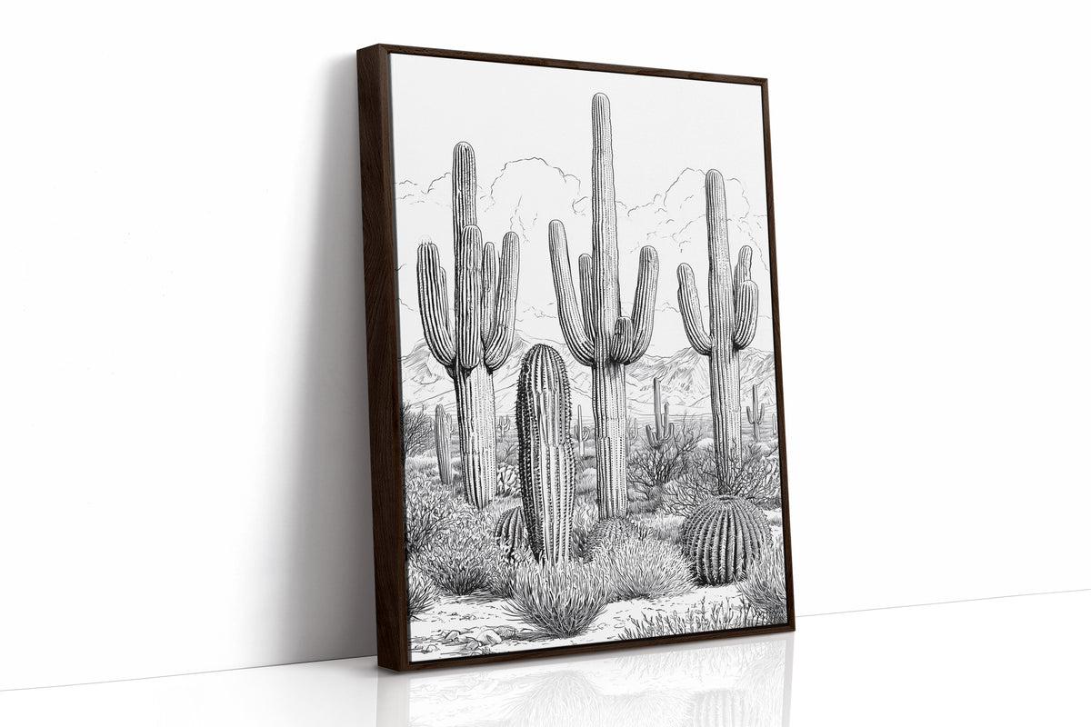 Saguaro Study in Pen and Ink