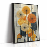 Sunbursts Dance Through Geometric Gardens