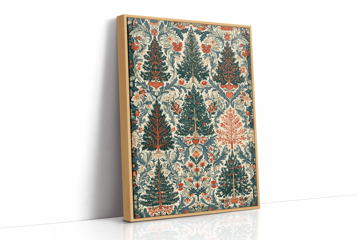 William Morris Style Pine Trees