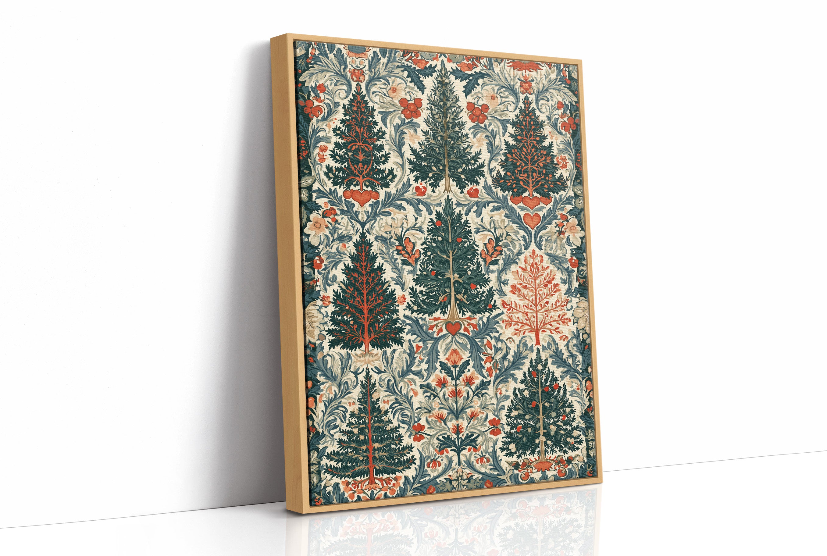 William Morris Style Pine Trees