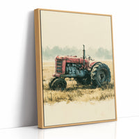 Old Red: Weathered Tractor in the Wheat Field