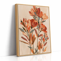 Terracotta Poppy Abstract Bouquet