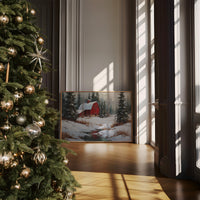 Red Barn Rests In Winter's Grace