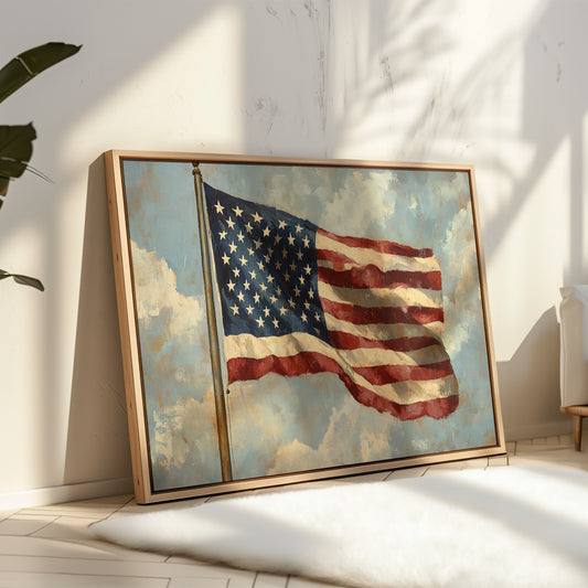 Liberty's Colors Dance Above Summer Clouds