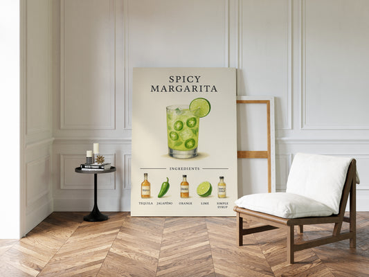 Spicy Margarita Cocktail Recipe Print