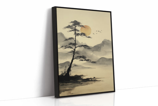 Solitary Pine Greets Rising Sun