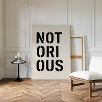 Notorious Bold Stencil Typography Print