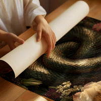 Serpent Among Blooming Peonies