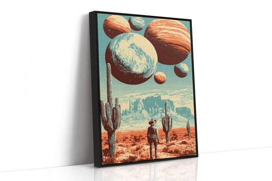 Cowboy Under a Sky of Alien Moons