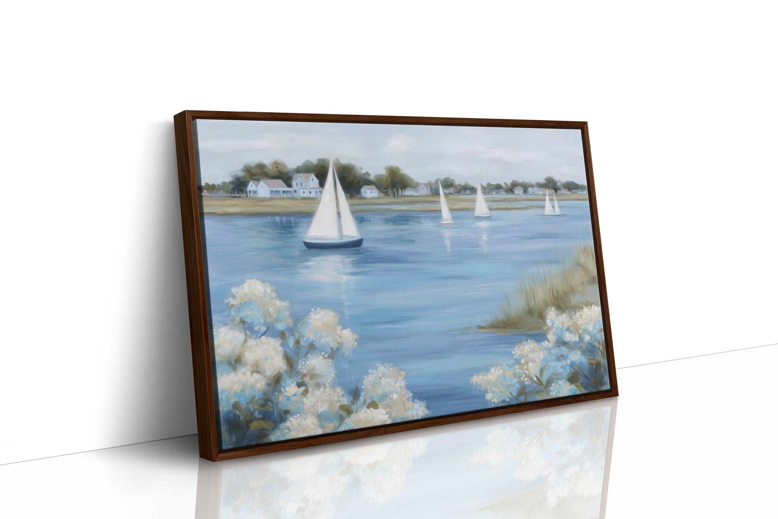 Coastal Symphony in White and Blue