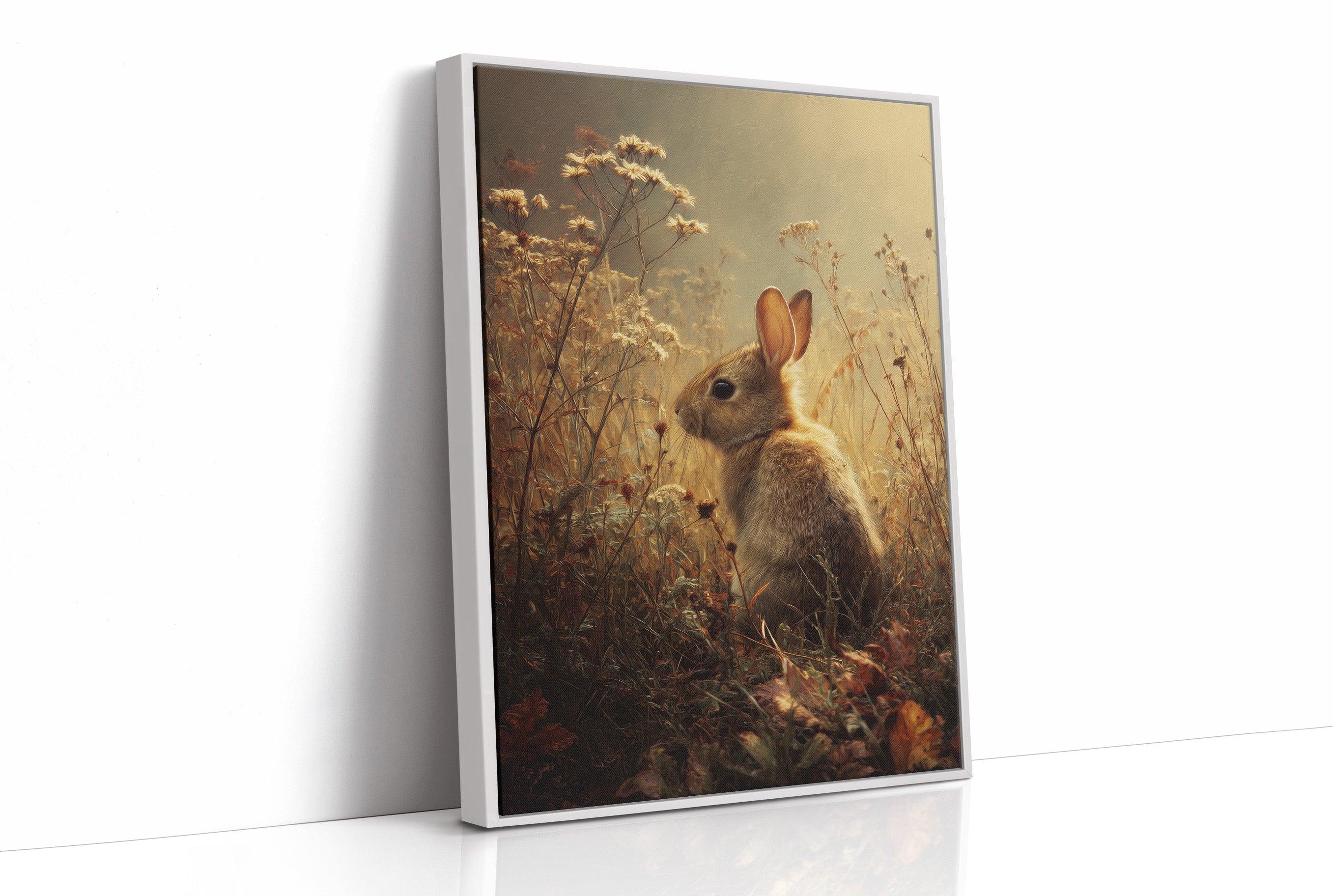 Twilight Rabbit Among Wild Meadow