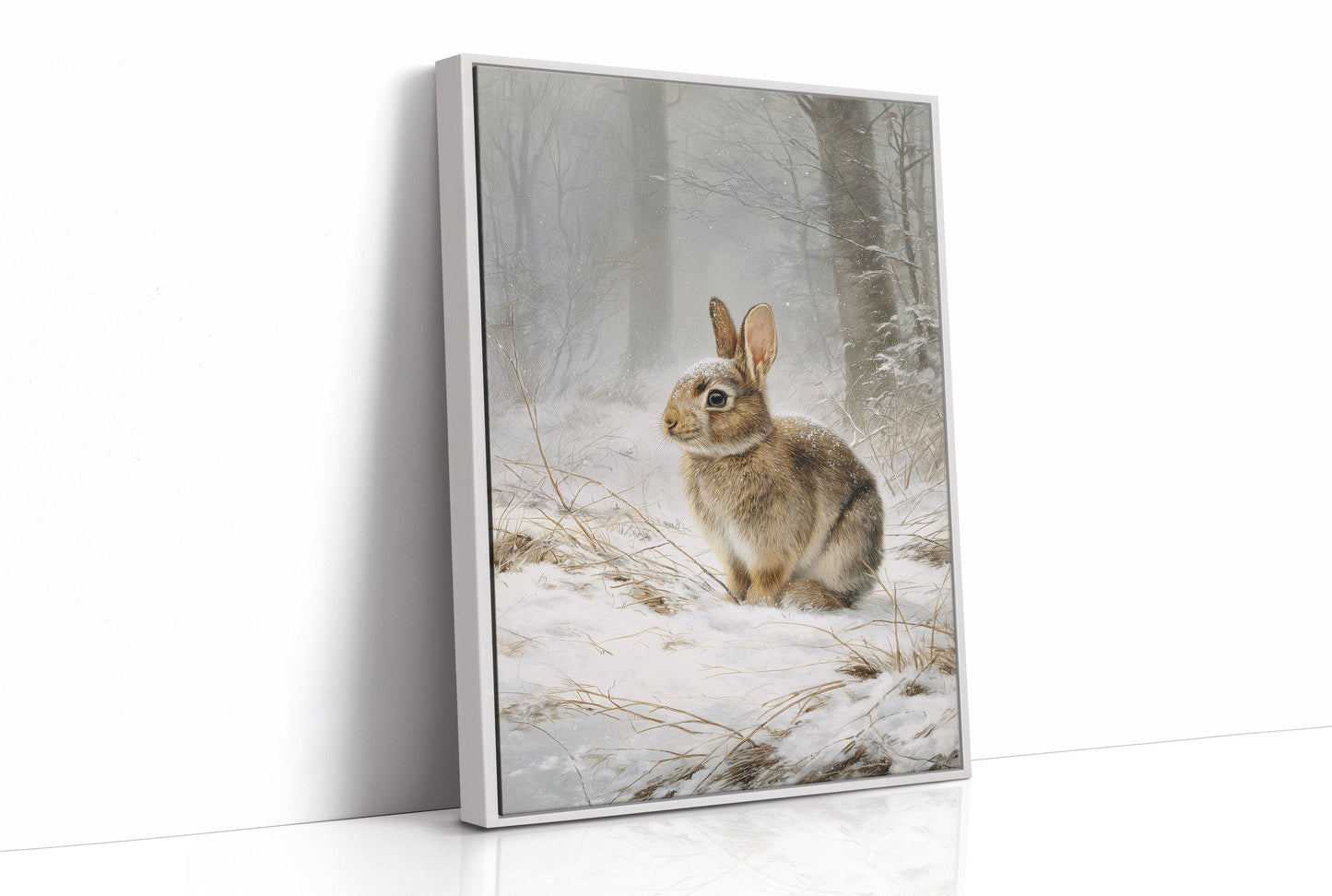 Winter Rabbit Finds Silent Snow