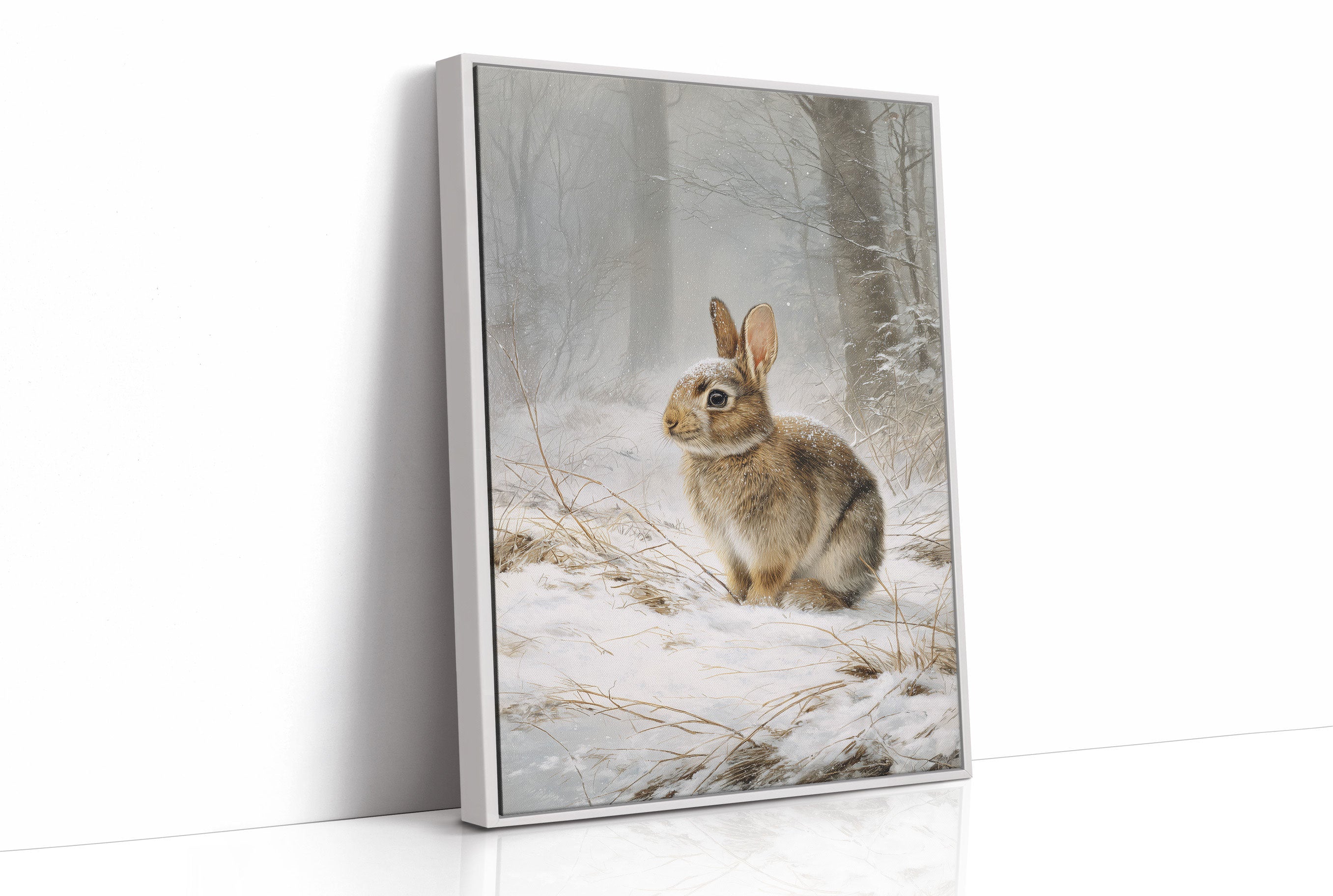 Winter Rabbit Finds Silent Snow