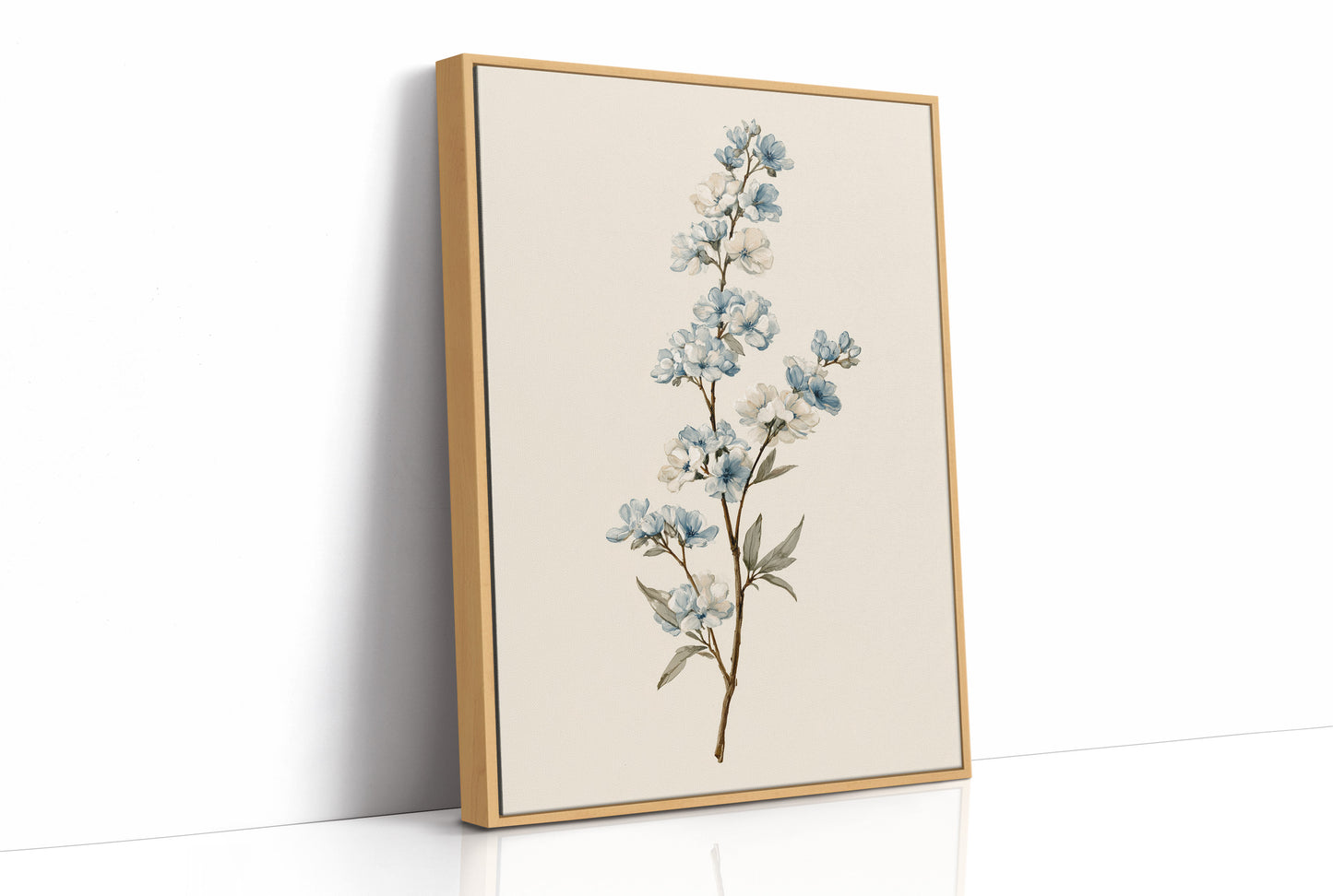 Blossom Branch In Blue And Cream