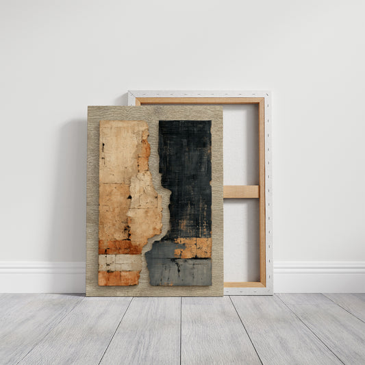 Time Carved In Rust And Navy