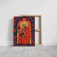 Skeleton Saint Stained Glass