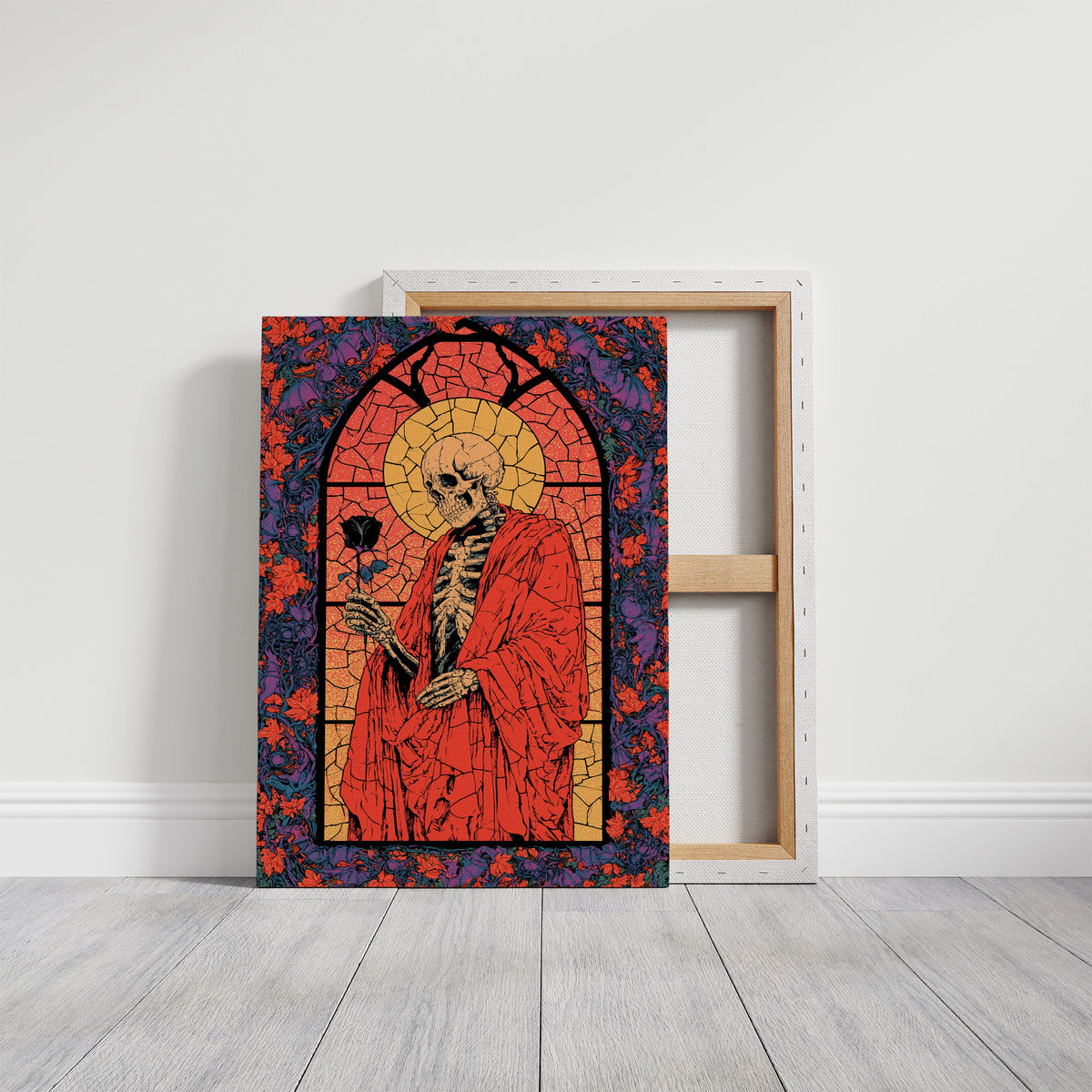Skeleton Saint Stained Glass