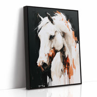 White Stallion in Amber Light