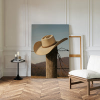 Cowboy Hat on Fence Post