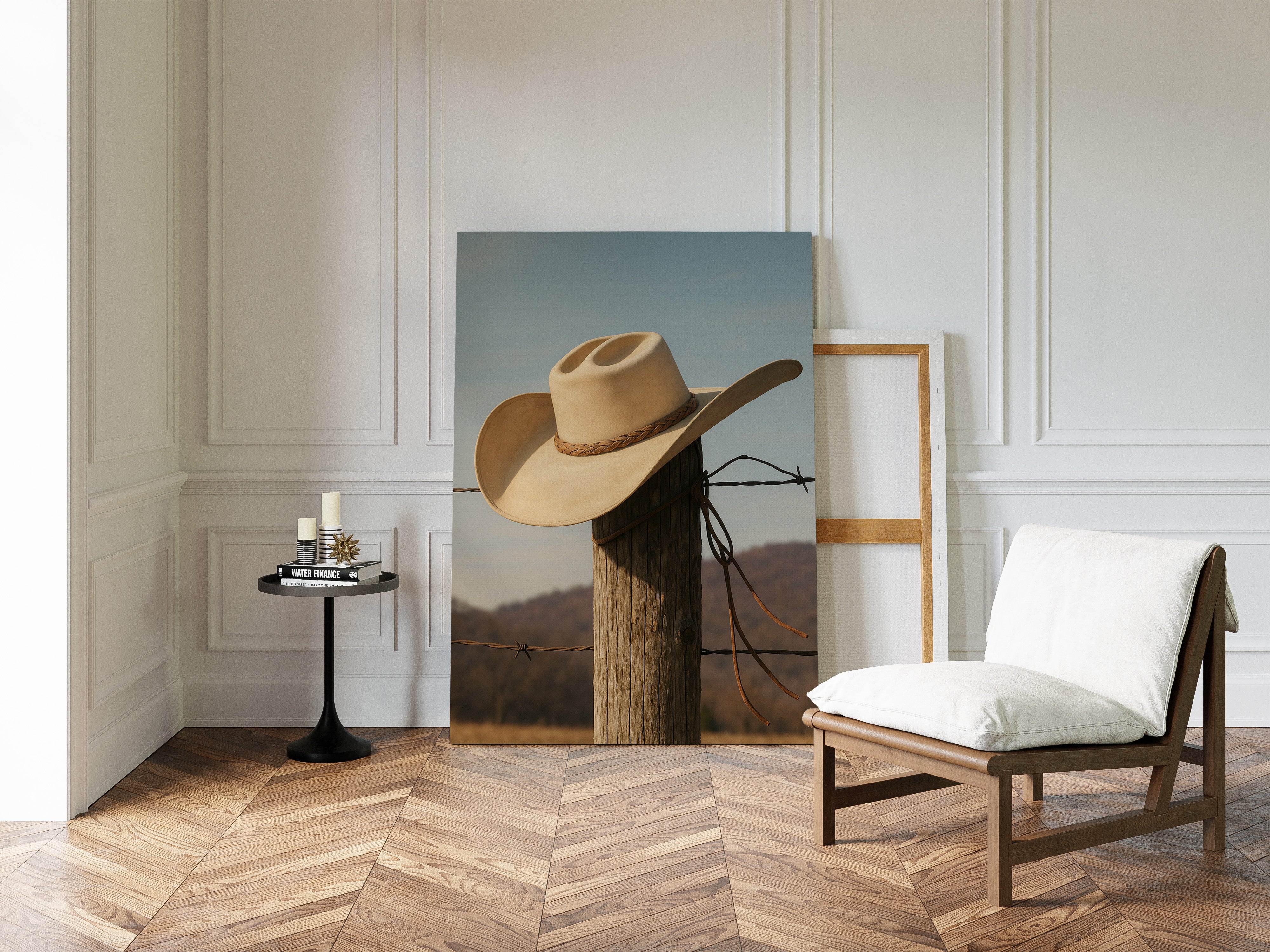 Cowboy Hat on Fence Post