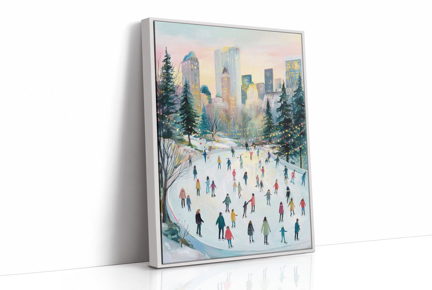 Winter Dancers Beneath City Lights