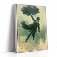 The Falling Gentleman — Victorian Surrealist Oil Print