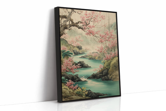 Cherry Blossoms Paint River's Journey