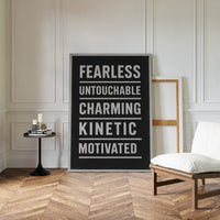 Fearless Motivated Kinetic Bold Text Art