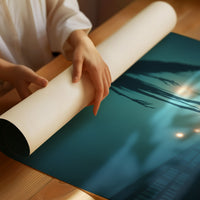 Midnight Sentinel On Foggy Pier