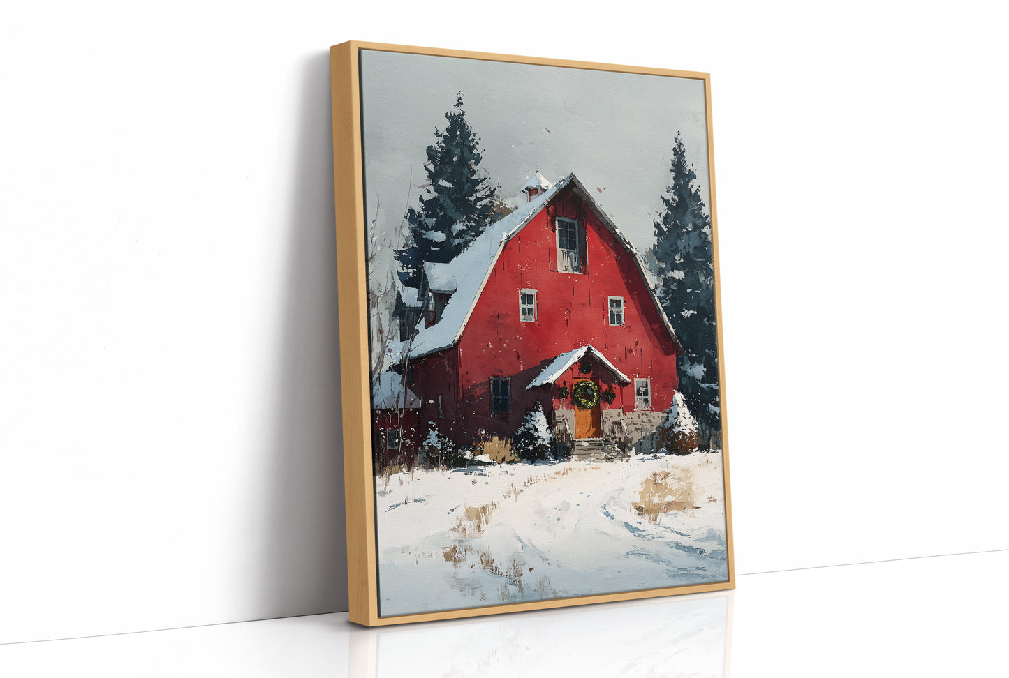 Wreath on the Old Red Barn