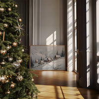 Snow Blankets Our Mountain Village Path