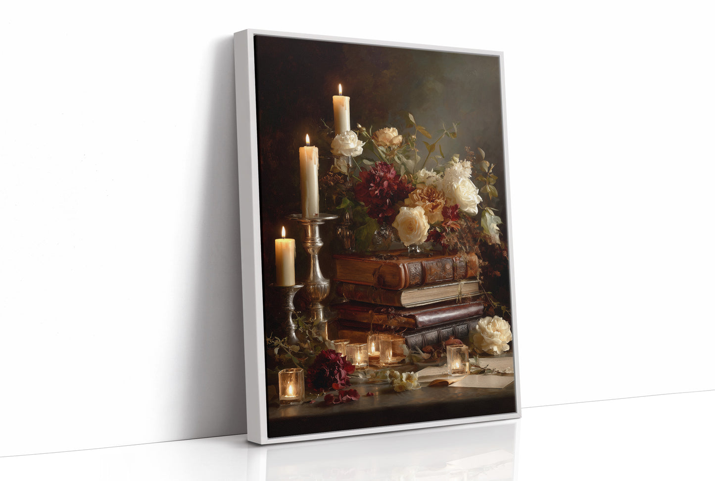 Candlelit Verses Among Autumn Blooms