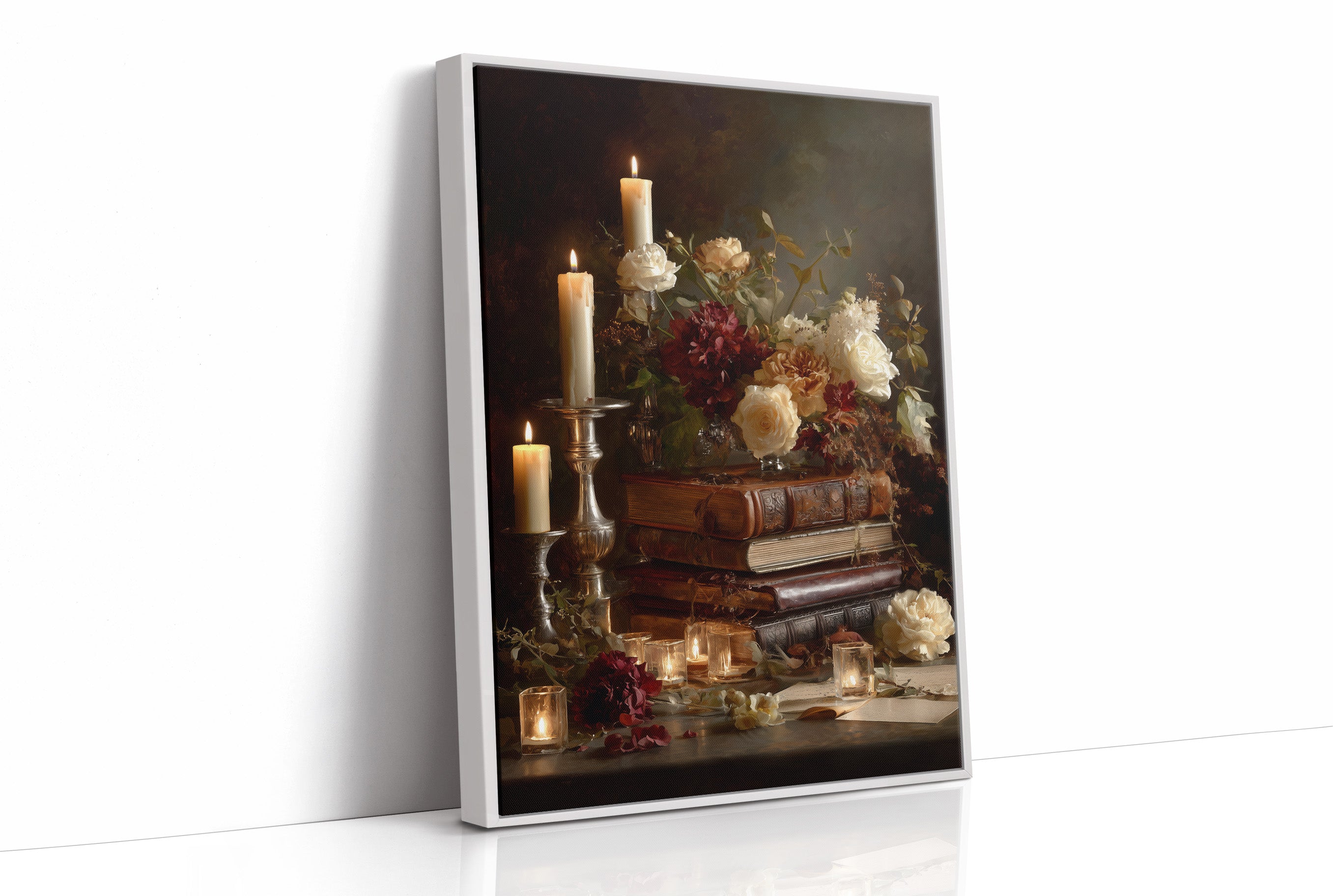 Candlelit Verses Among Autumn Blooms