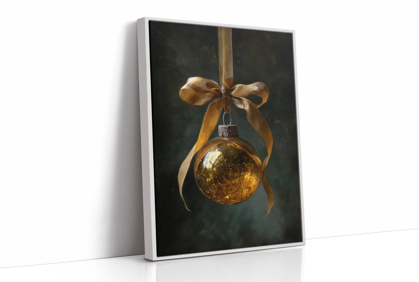 Golden Ornament Holds December's Light