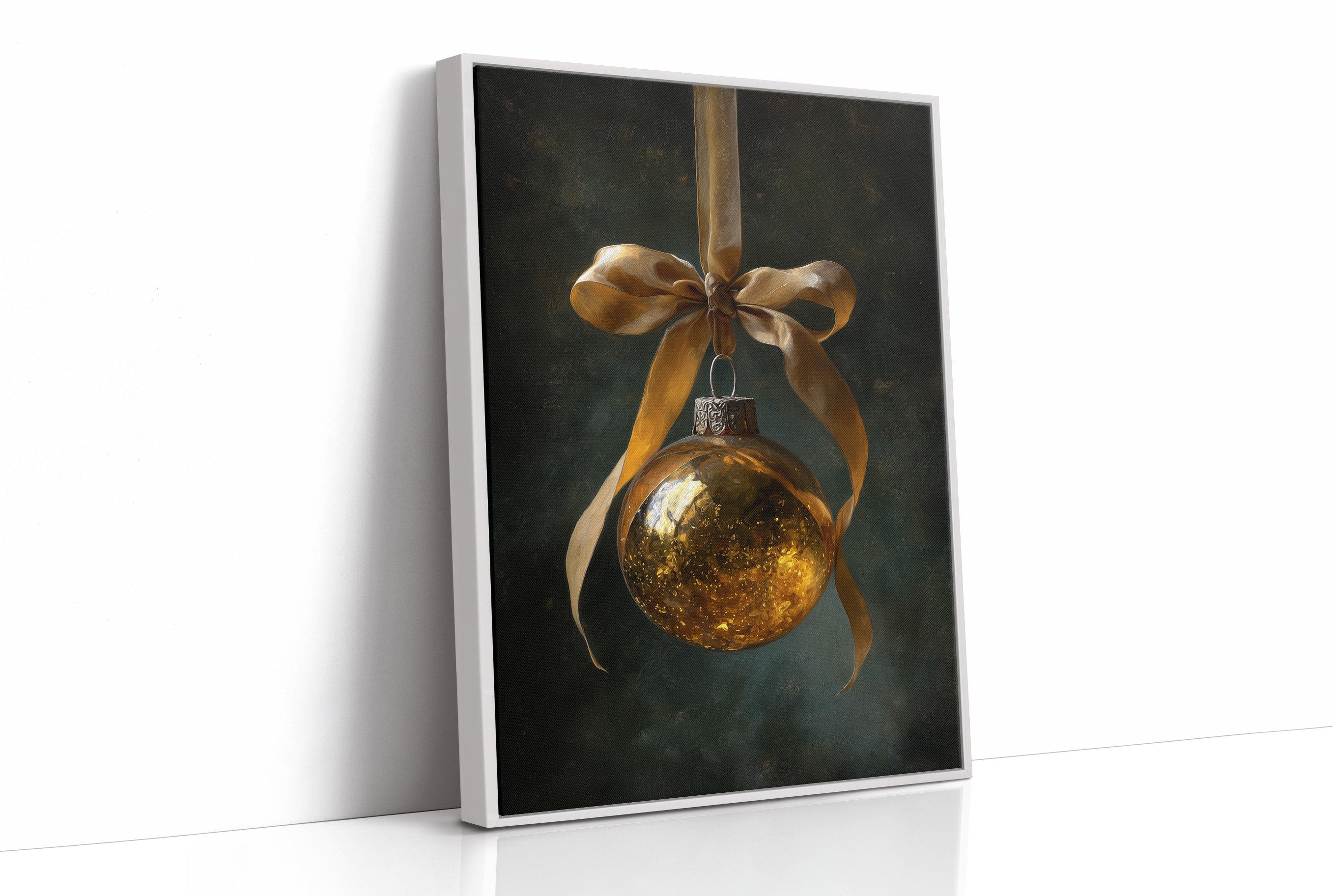 Golden Ornament Holds December's Light