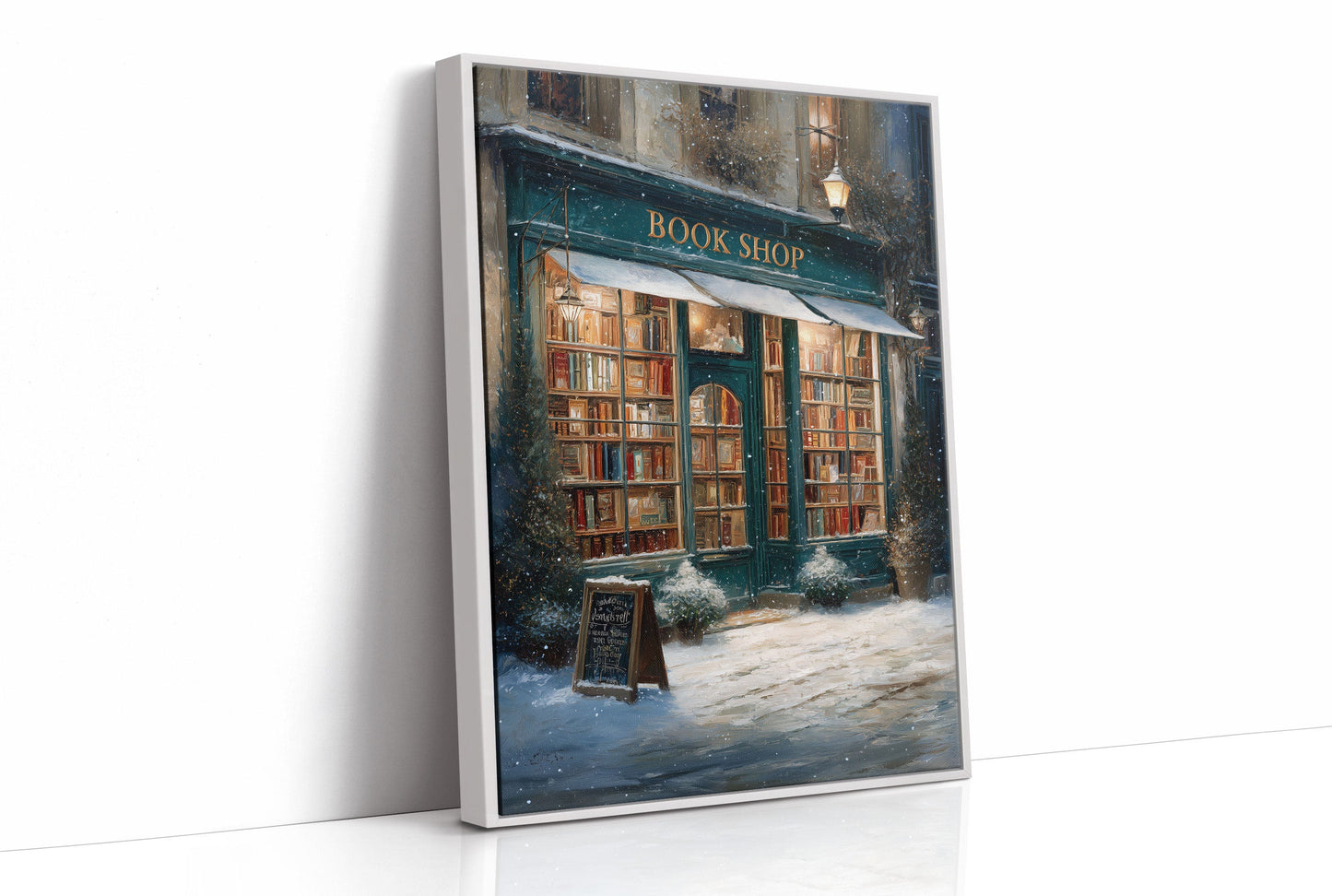 Winter Tales Behind Teal Windows