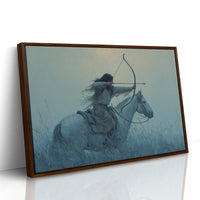 Archer Rides Through Morning Mist